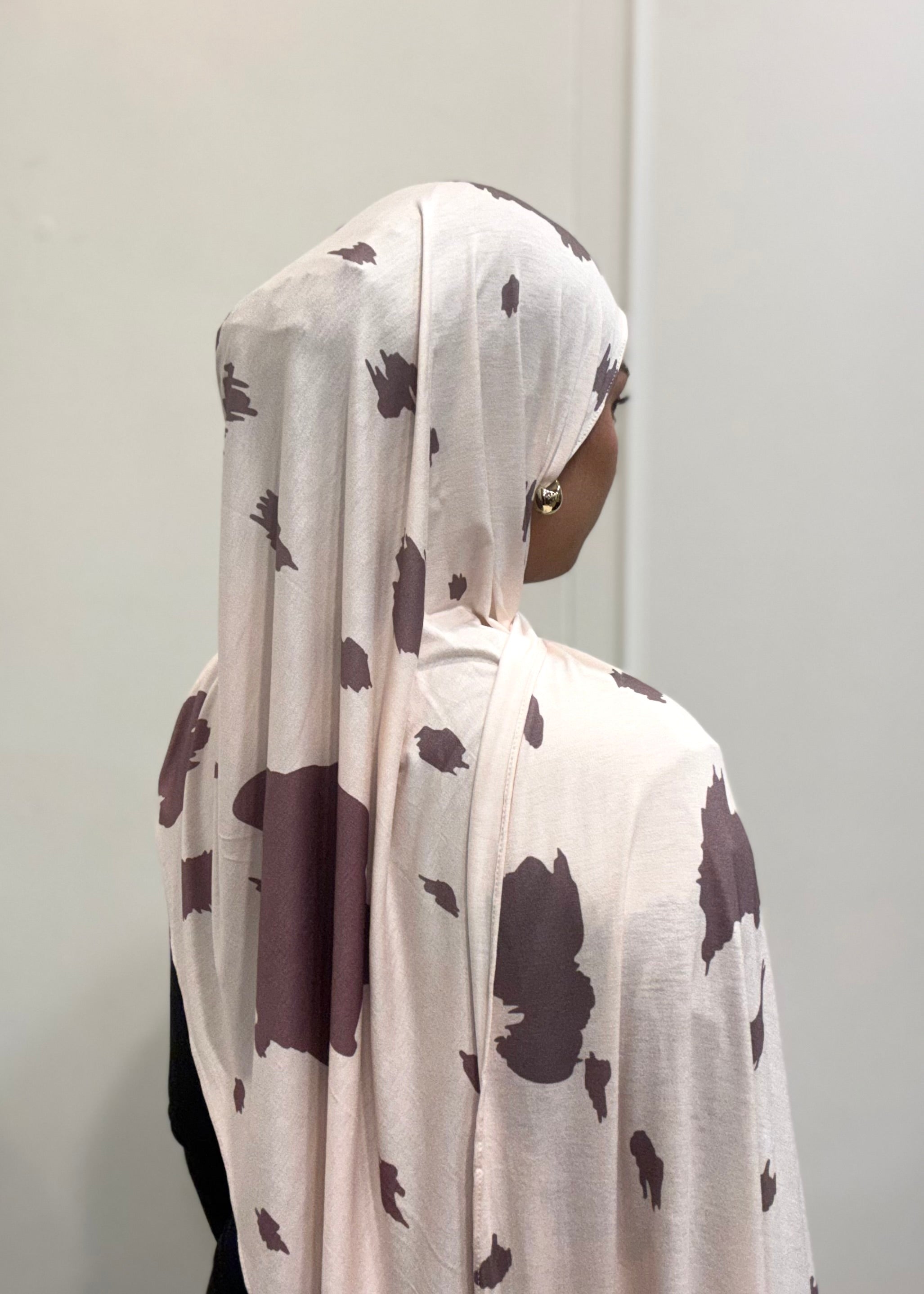 COW PRINT JERSEY HIJAB