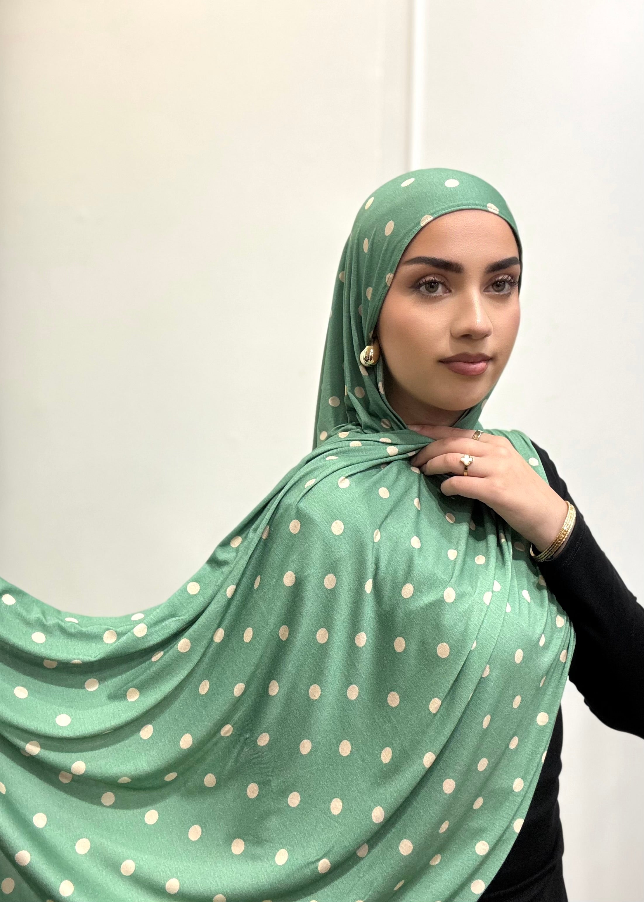 JADE POLKA DOT JERSEY HIJAB