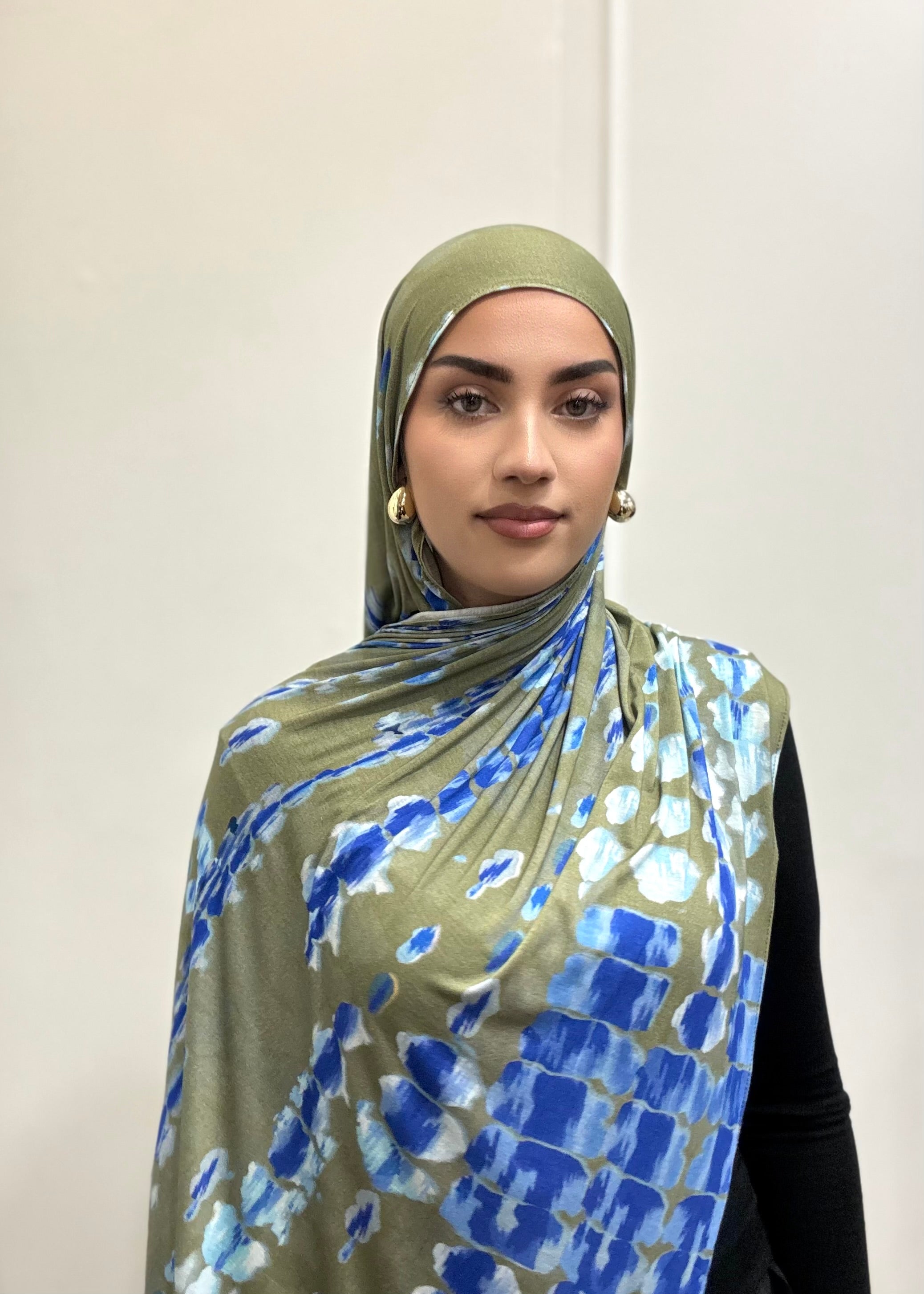 OLIVE RIPPLE JERSEY HIJAB
