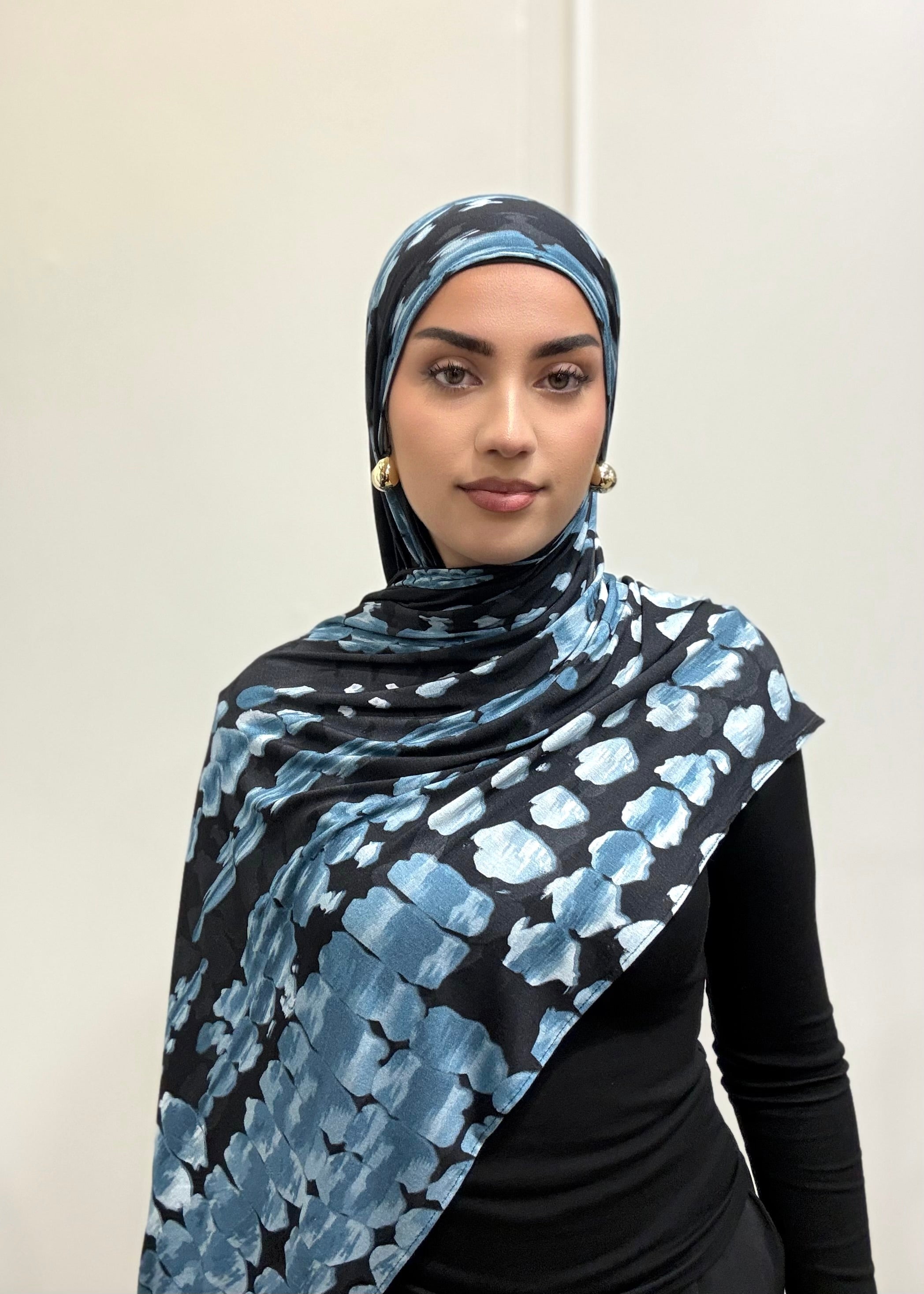 BLUE RIPPLE JERSY HIJAB