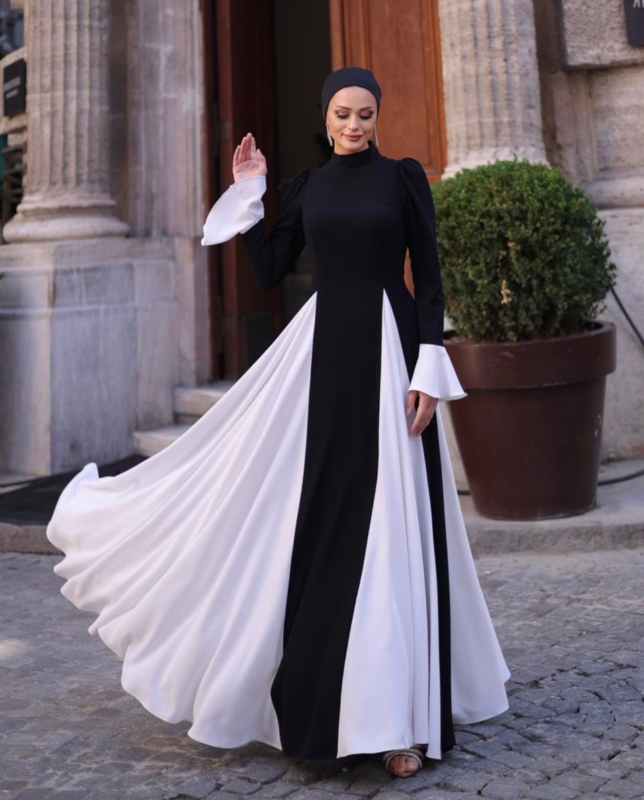 slim fit dress slacks Hijabi Graduate Cake Topper main image 1