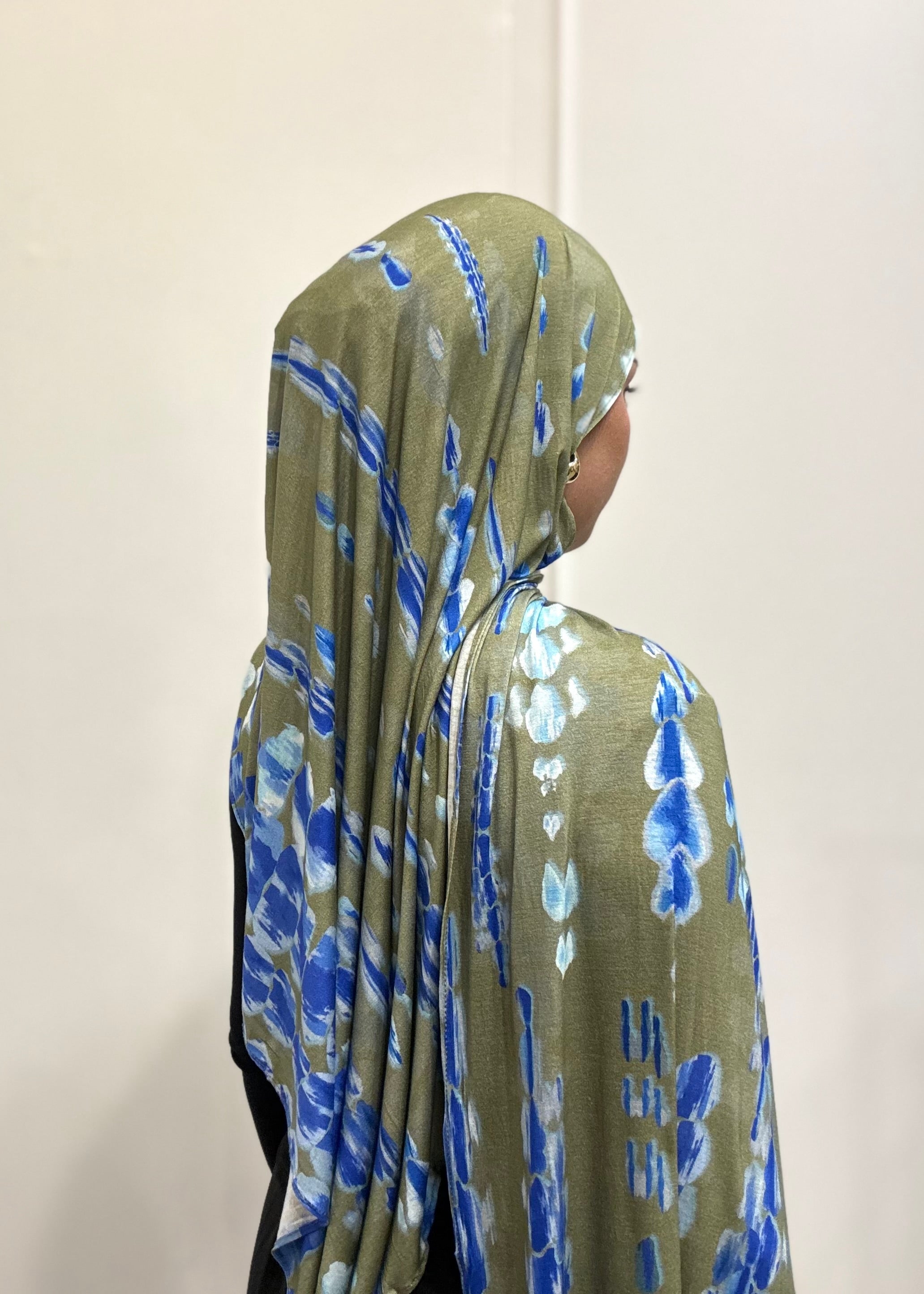 OLIVE RIPPLE JERSEY HIJAB