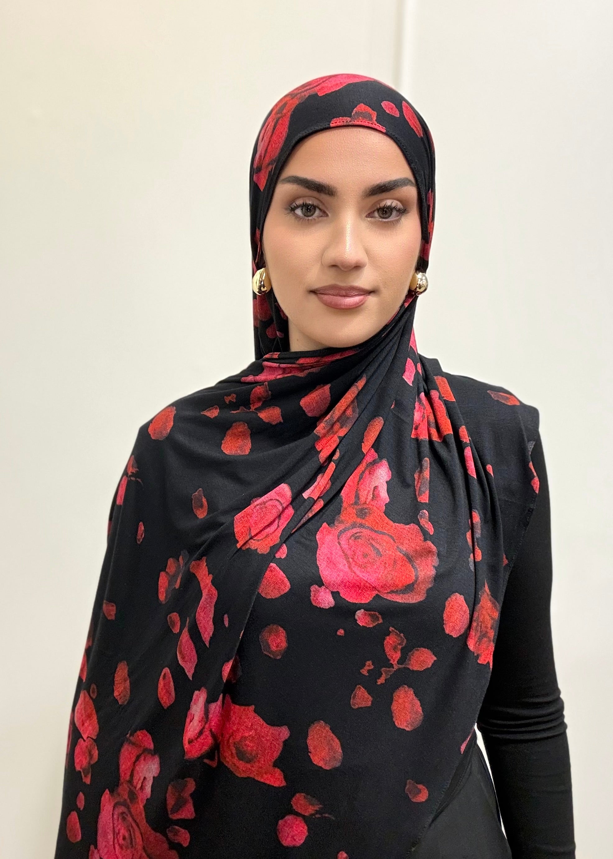 MIDNIGHT BLOSSOM JERSEY HIJAB