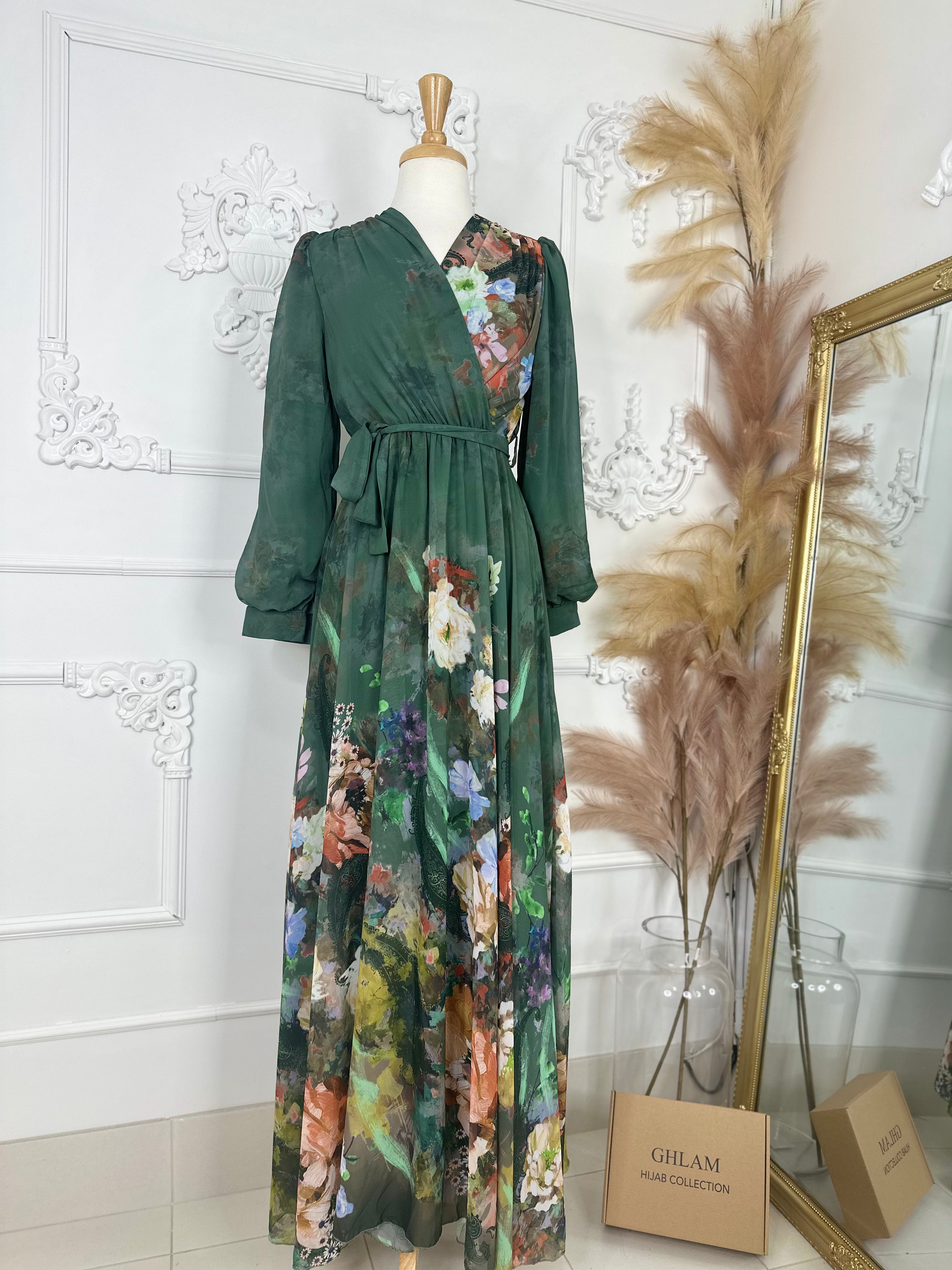 AREEBA FLORAL DRESS