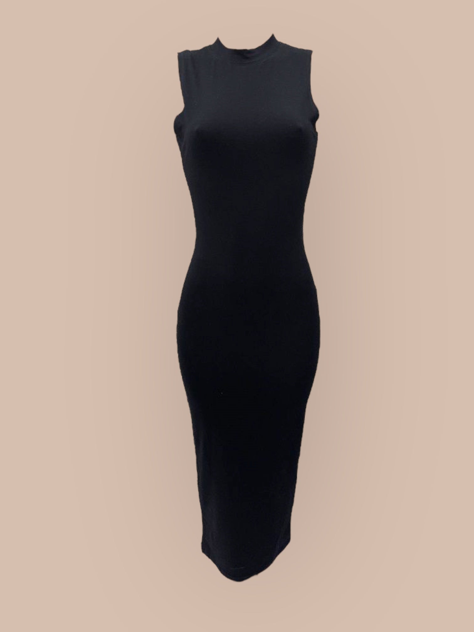 COTTON SLEEVELESS BODYCON DRESS