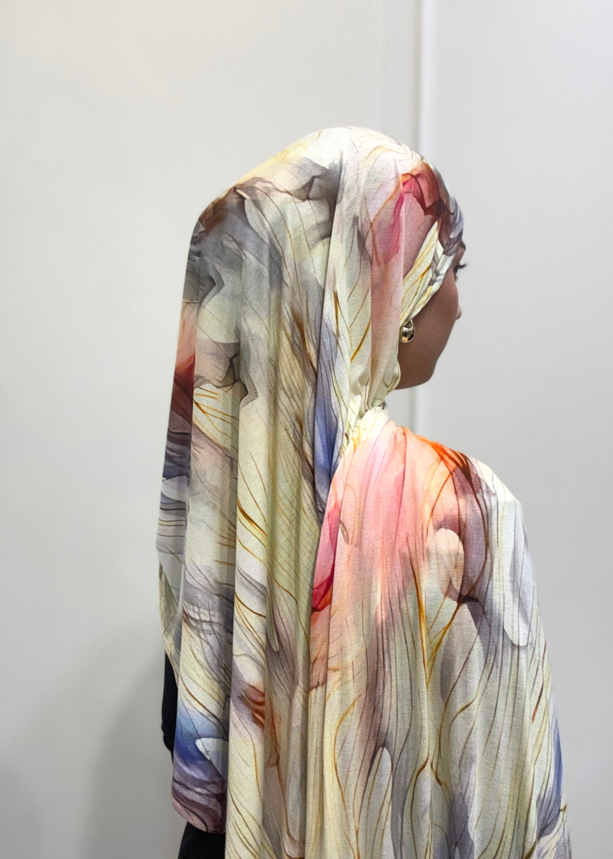 YELLOW BLOOM JERSEY HIJAB