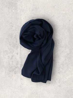 CREPE CHIFFON - NAVY BLUE