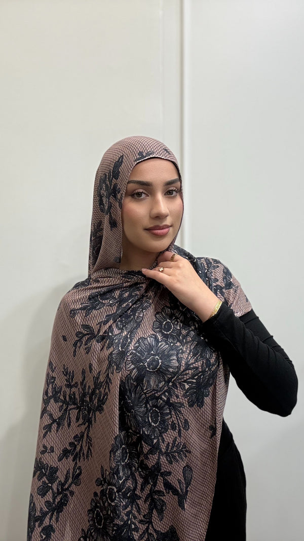 LACE PRINT MODAL HIJAB