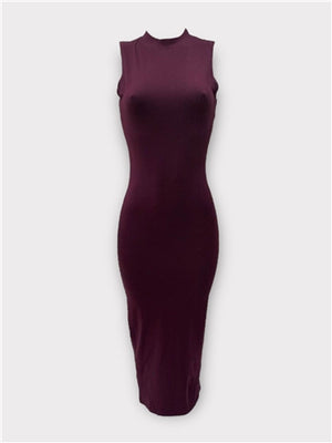 COTTON SLEEVELESS BODYCON DRESS