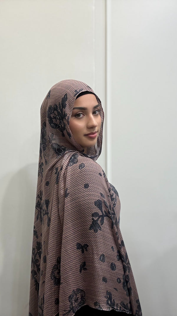 LACE PRINT MODAL HIJAB