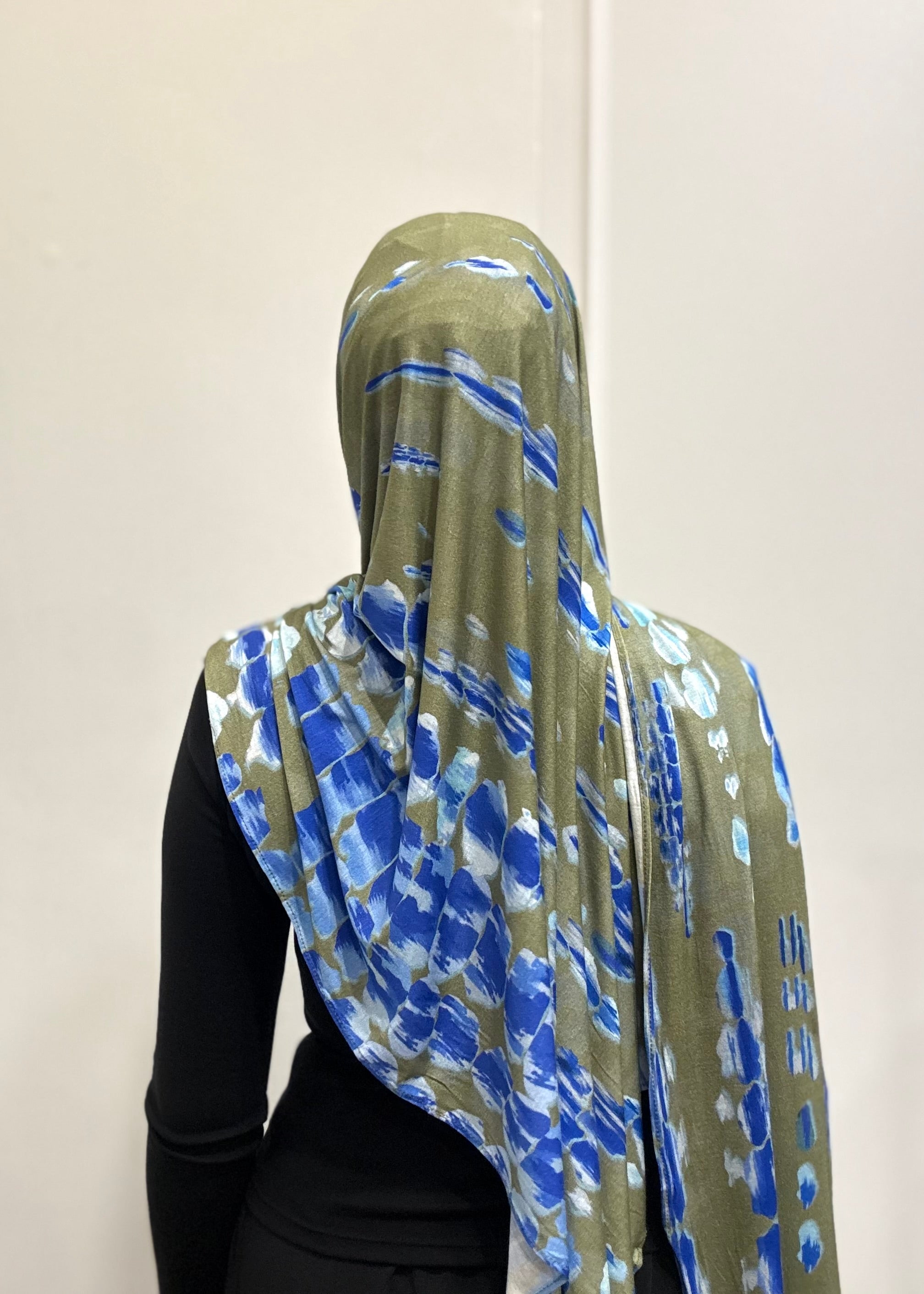 OLIVE RIPPLE JERSEY HIJAB