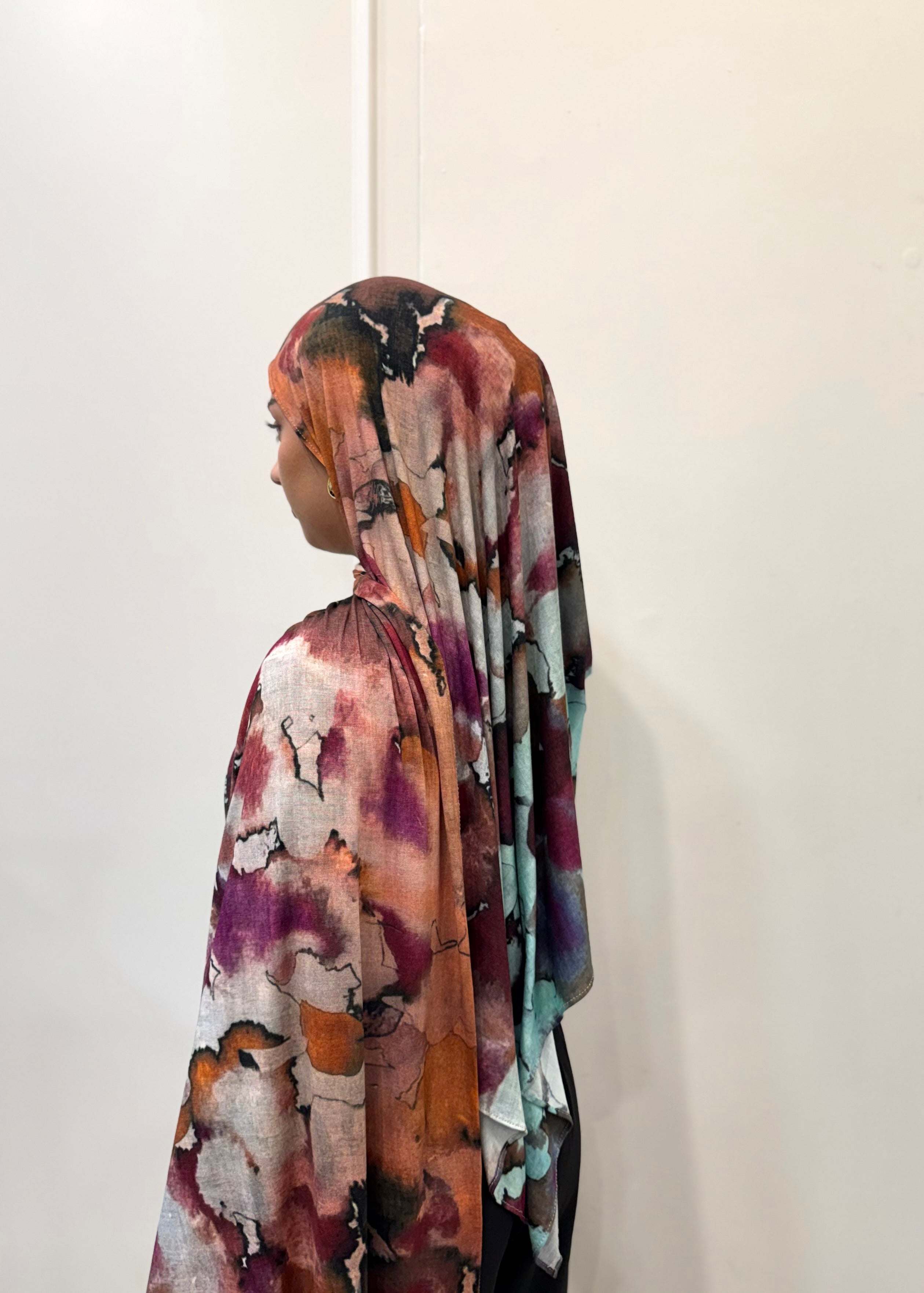 WATERCOLOUR PRINT JERSEY HIJAB