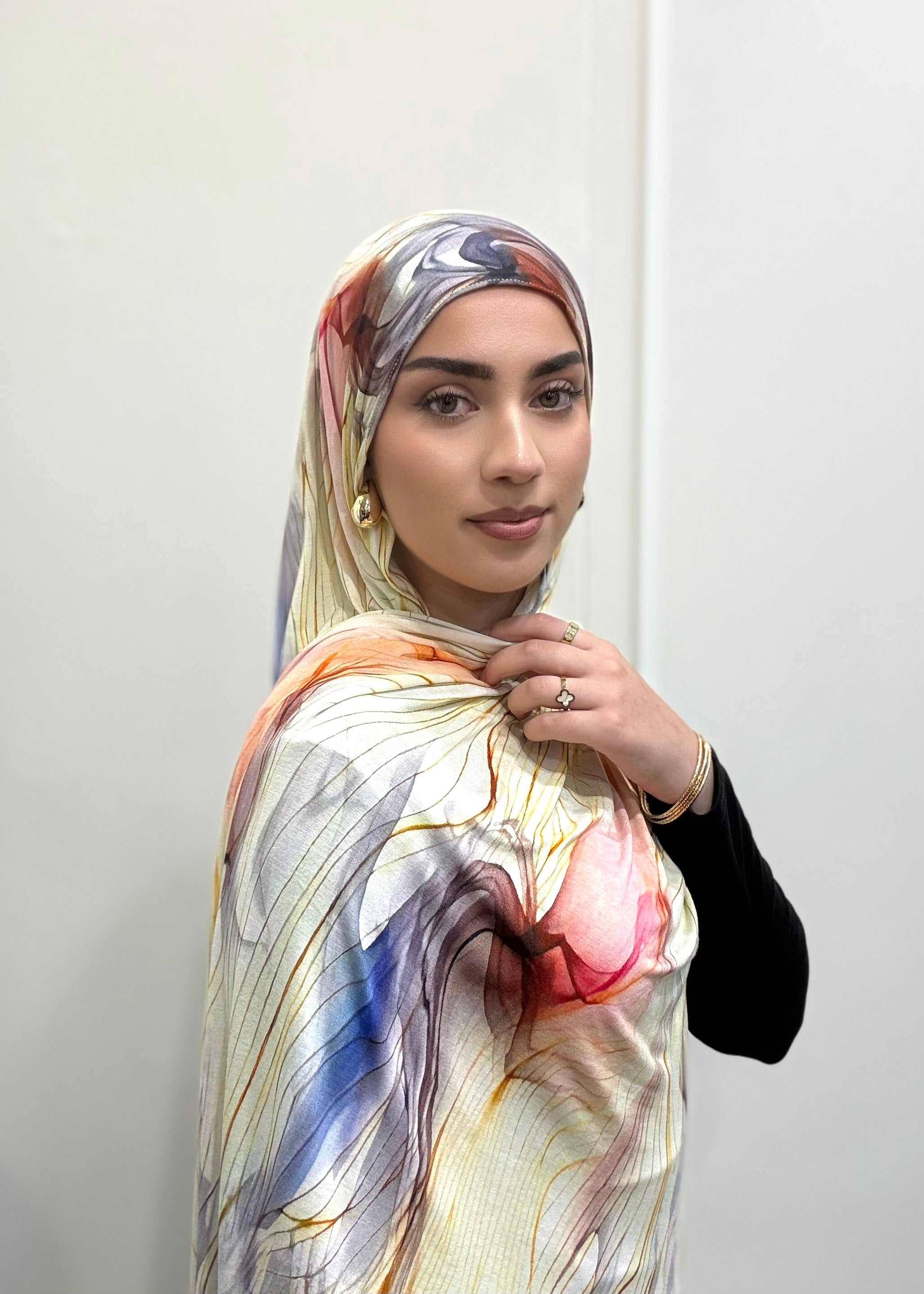 YELLOW BLOOM JERSEY HIJAB