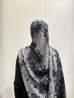 GREY LACE PRINT MODAL