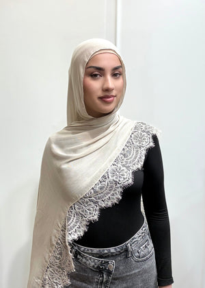 BEIGE LACE MODAL