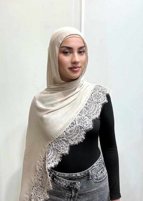 BEIGE LACE MODAL