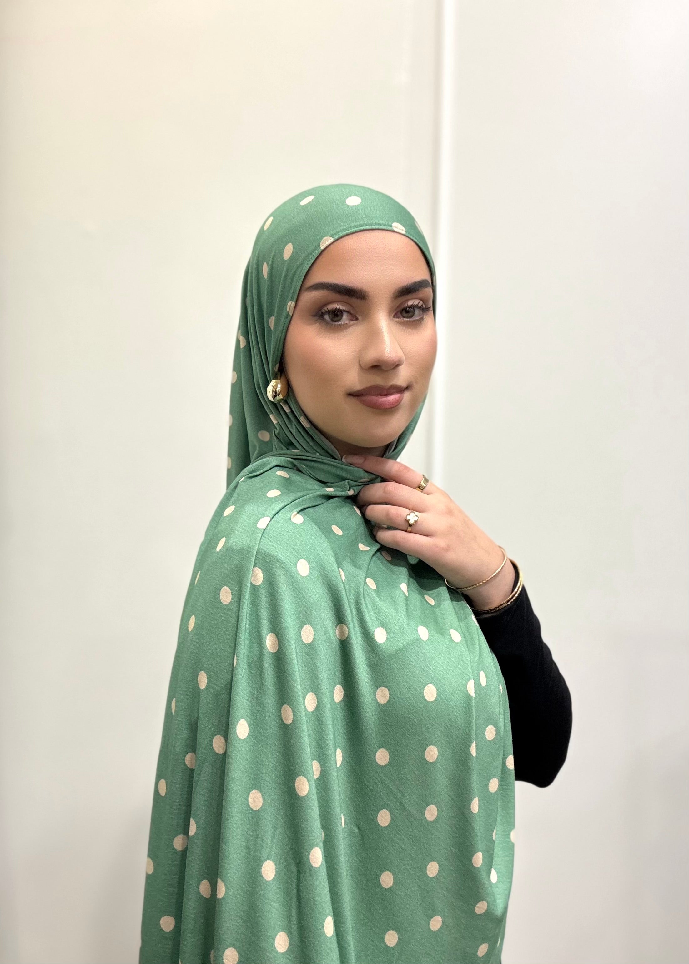 JADE POLKA DOT JERSEY HIJAB