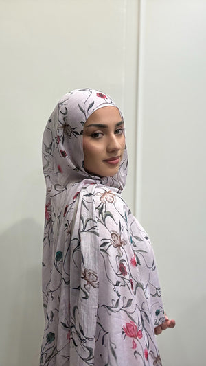FLORAL PRINT MODAL HIJAB