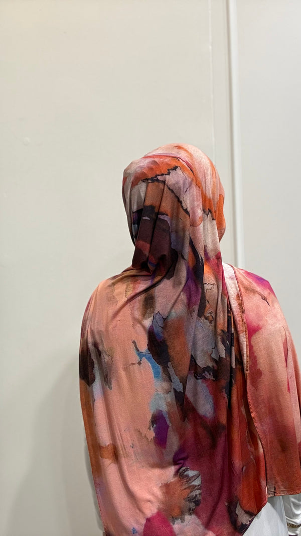 WATERCOLOUR PRINT JERSEY HIJAB