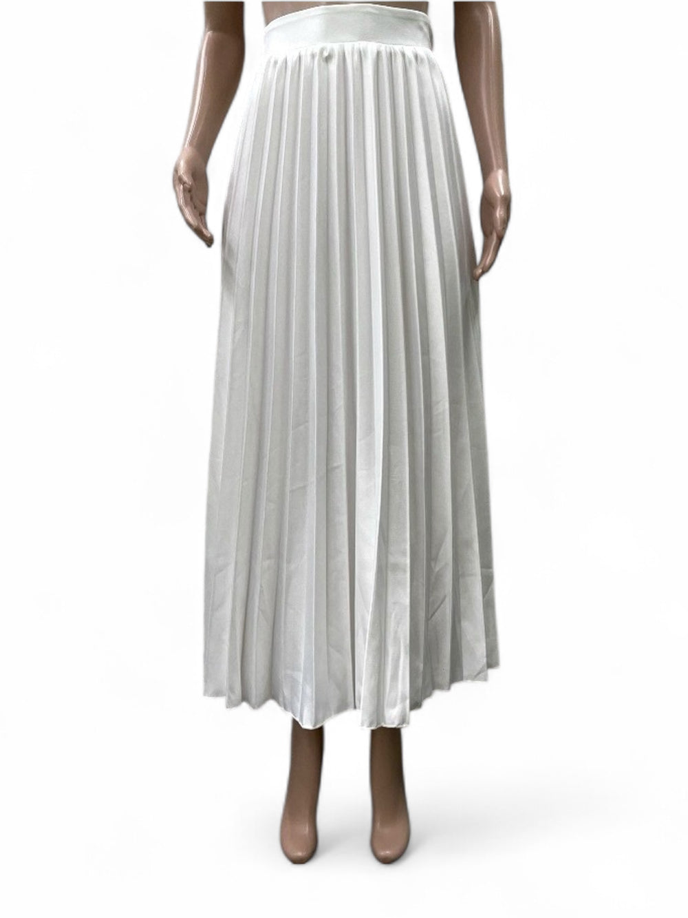 PLEATED SILK SKIRT