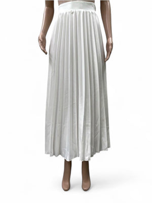PLEATED SILK SKIRT