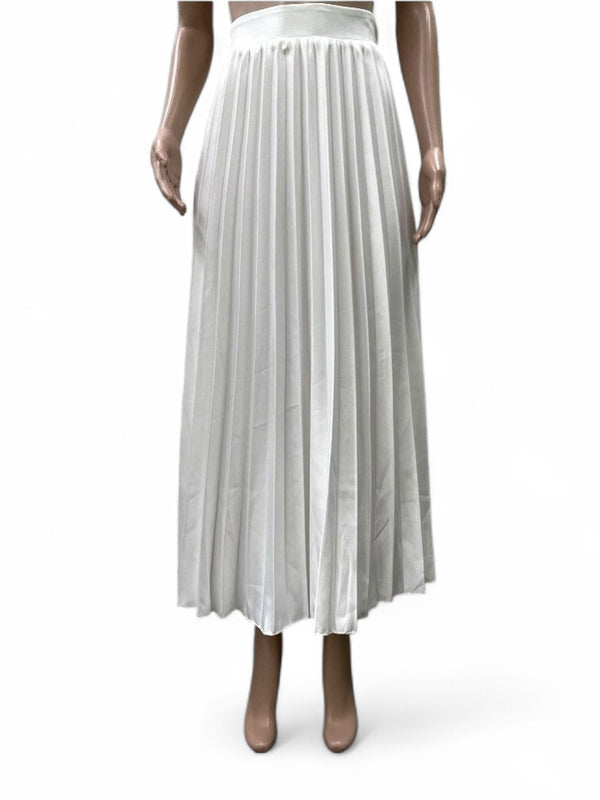 PLEATED SILK SKIRT