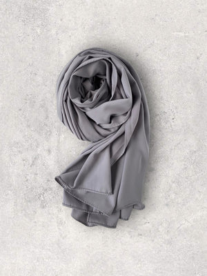 CREPE CHIFFON - SMOKEY GREY