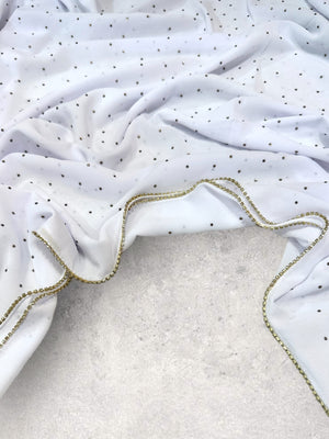 STONE CHIFFON - WHITE