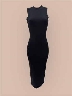 COTTON SLEEVELESS BODYCON DRESS