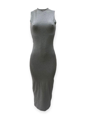 COTTON SLEEVELESS BODYCON DRESS