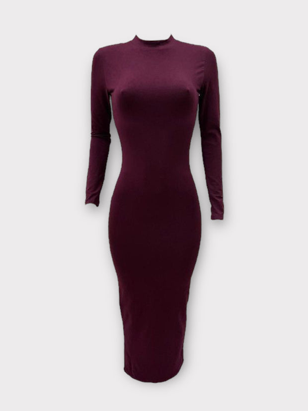 COTTON LONGSLEEVE BODYCON DRESS