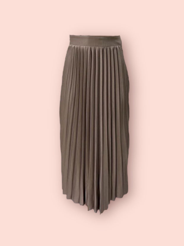 PLEATED SILK SKIRT