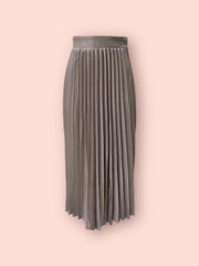 PLEATED SILK SKIRT