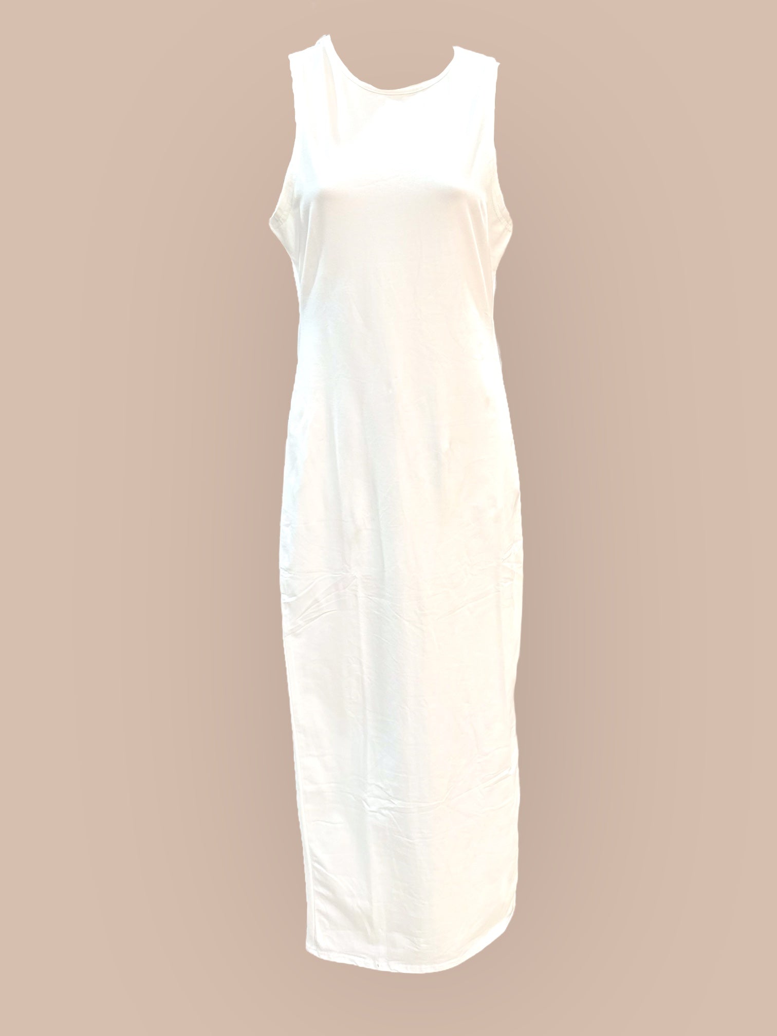 COTTON SLEEVELESS BODYCON DRESS