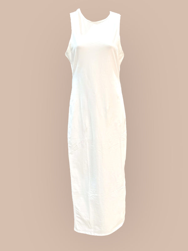 COTTON SLEEVELESS BODYCON DRESS