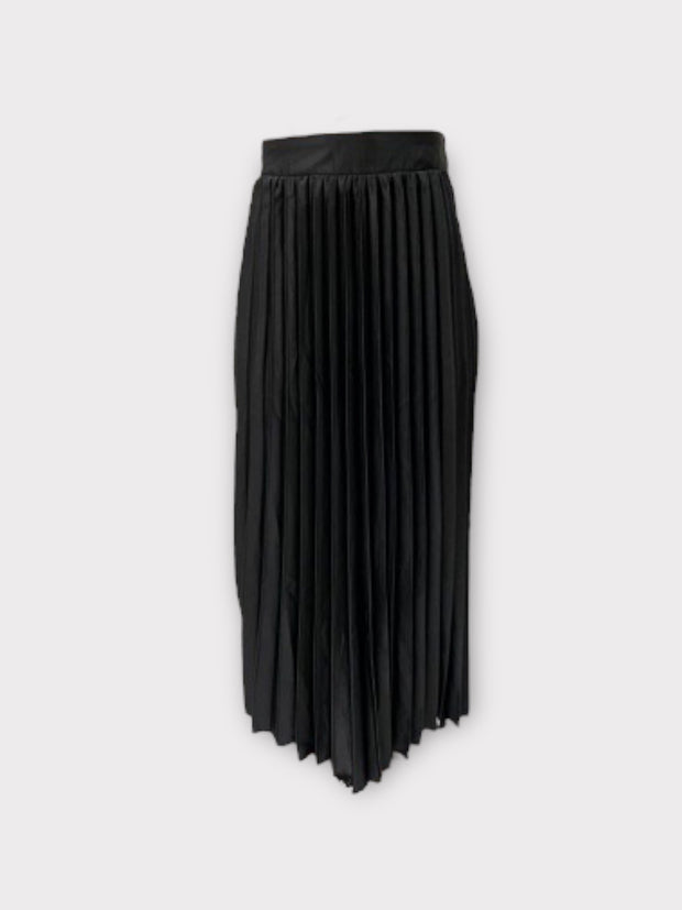 PLEATED SILK SKIRT