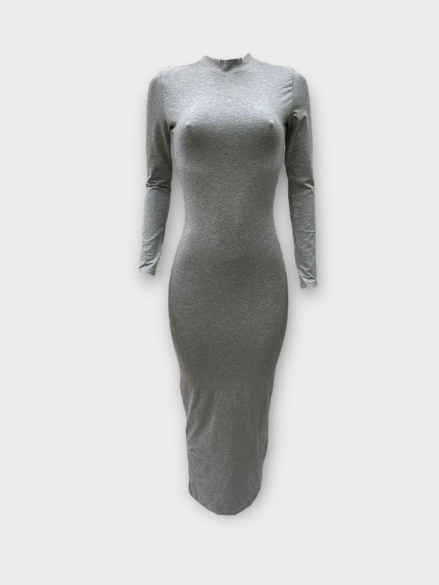 COTTON LONGSLEEVE BODYCON DRESS