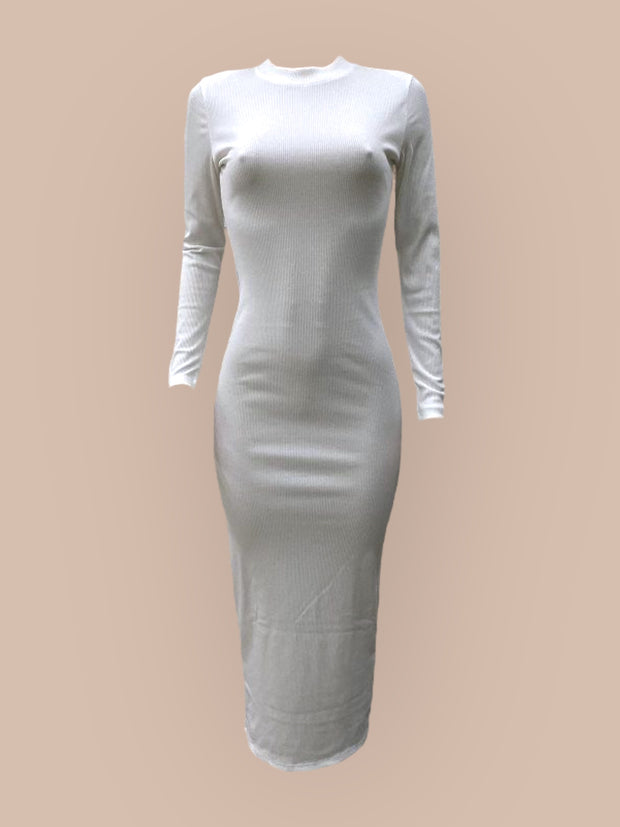 RIBBED BODYCON DRESS