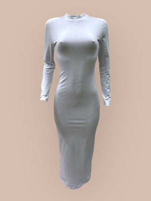 COTTON LONGSLEEVE BODYCON DRESS