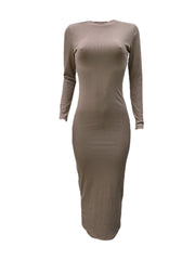 RIBBED BODYCON DRESS