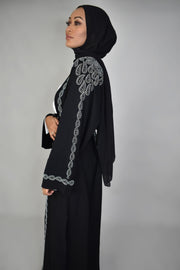 Classic Black Open Abaya