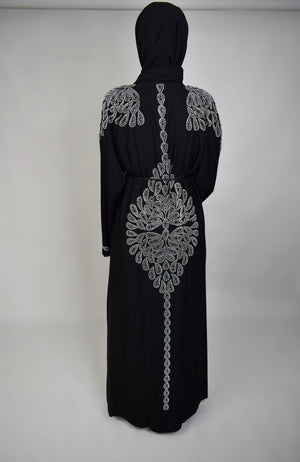 Classic Black Open Abaya