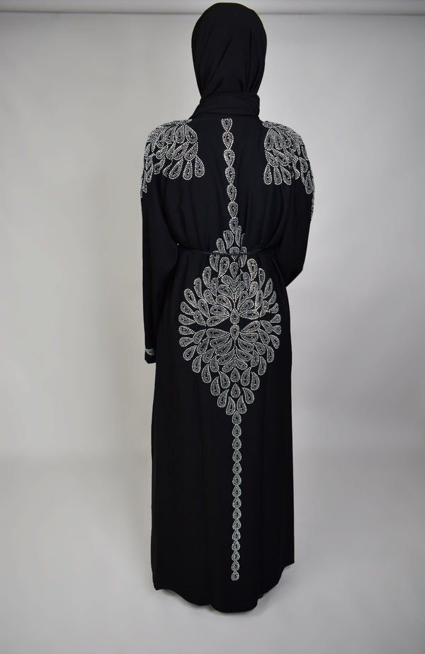 Classic Black Open Abaya