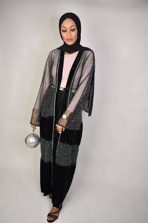 Nina Velvet Lace Abaya