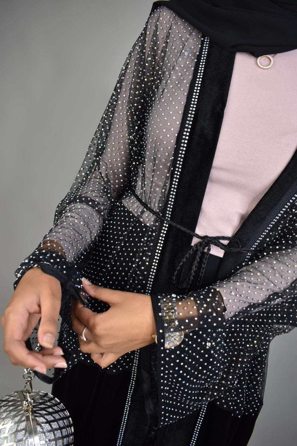 Nina Velvet Lace Abaya