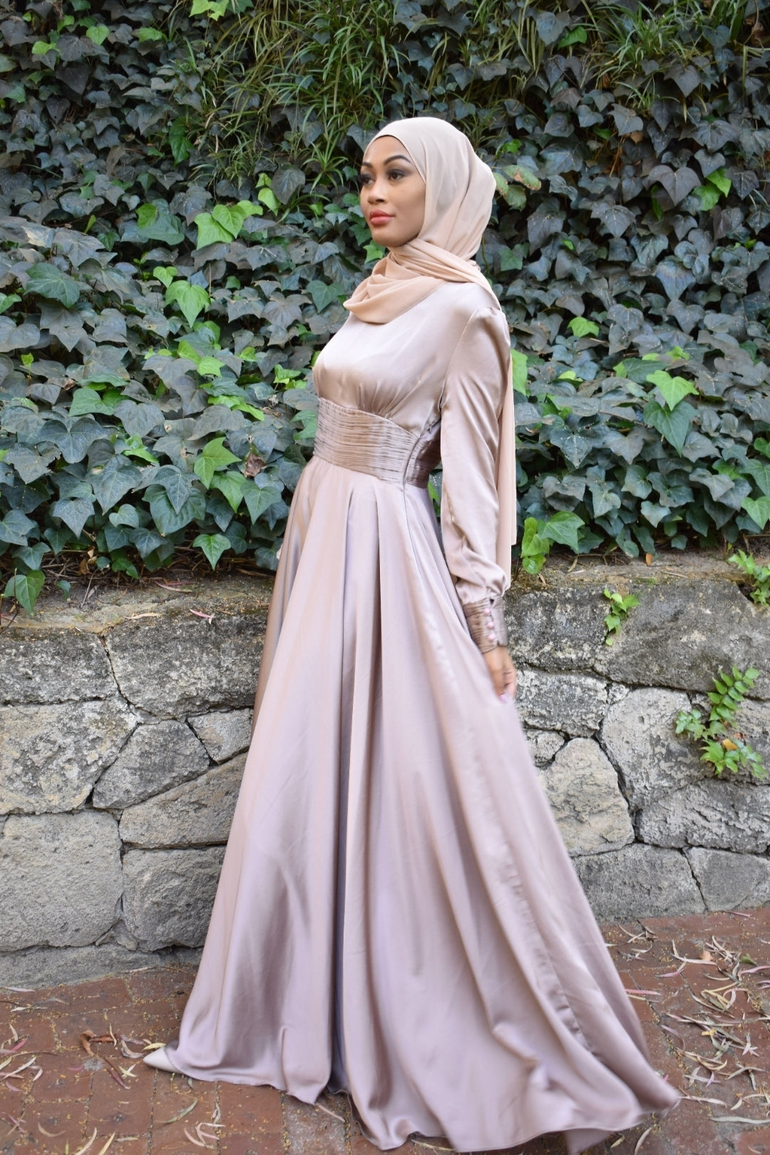 AFREEN Nude Dress