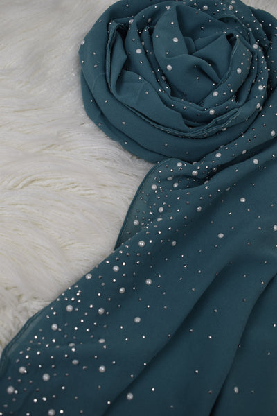 Pearl Chiffon - Teal