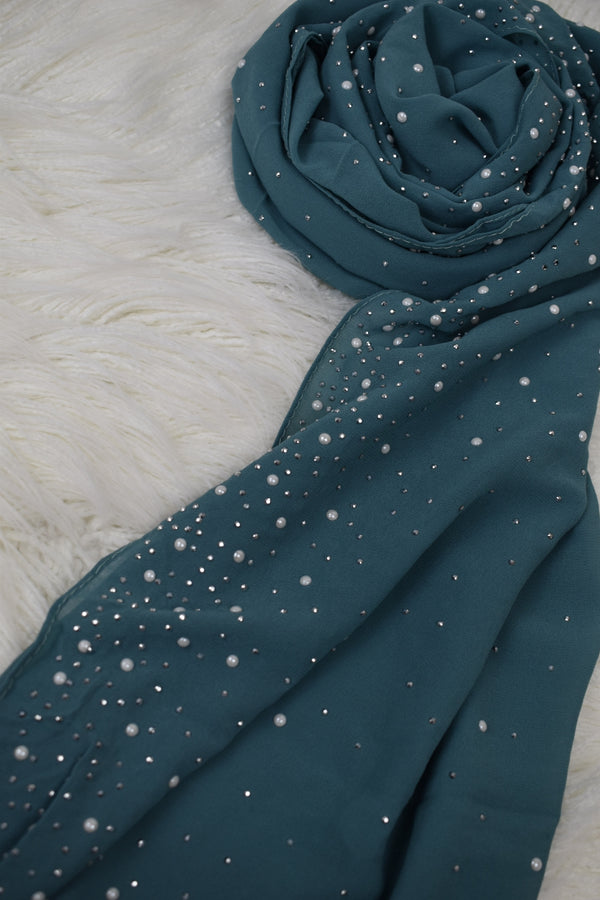 Pearl Chiffon - Teal