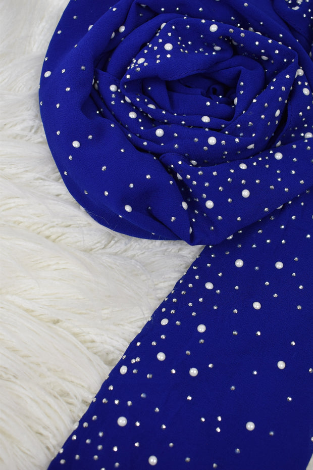 Pearl Chiffon - Royal Blue