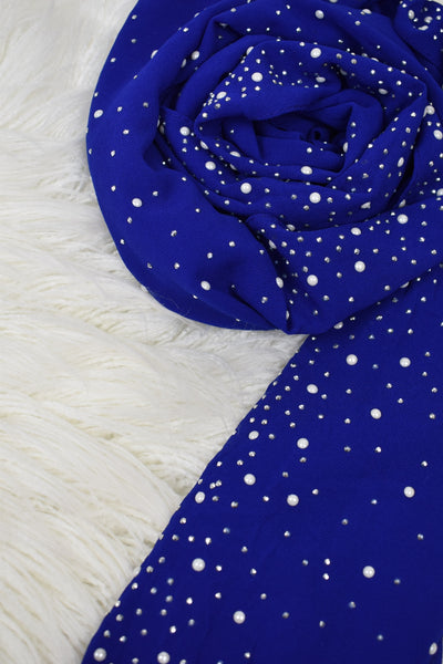 Pearl Chiffon - Royal Blue